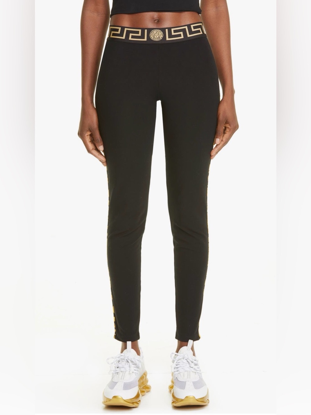 Versace Medusa Head Stretch Cotton Leggings